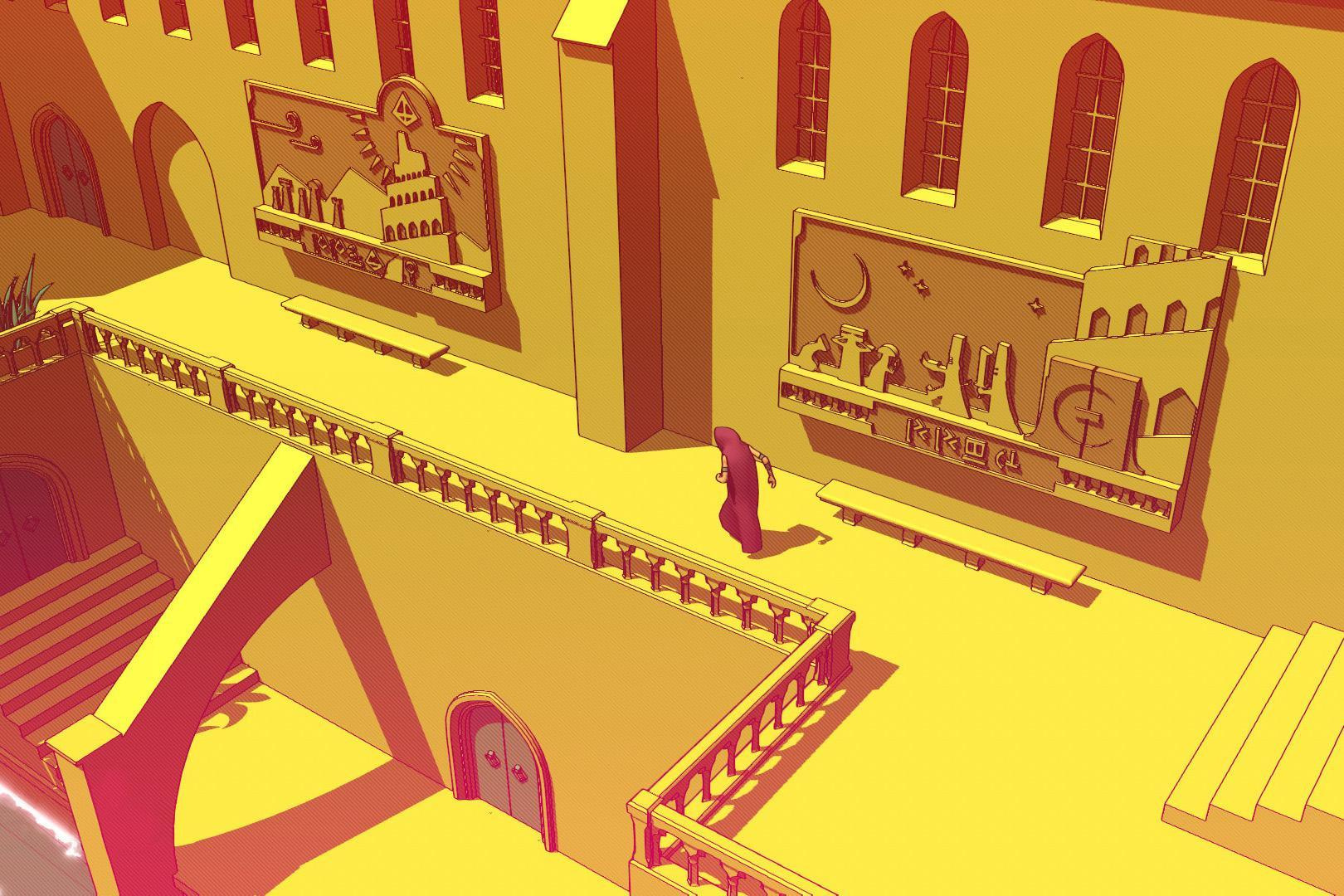 A screenshot from Chants of Sennaar.