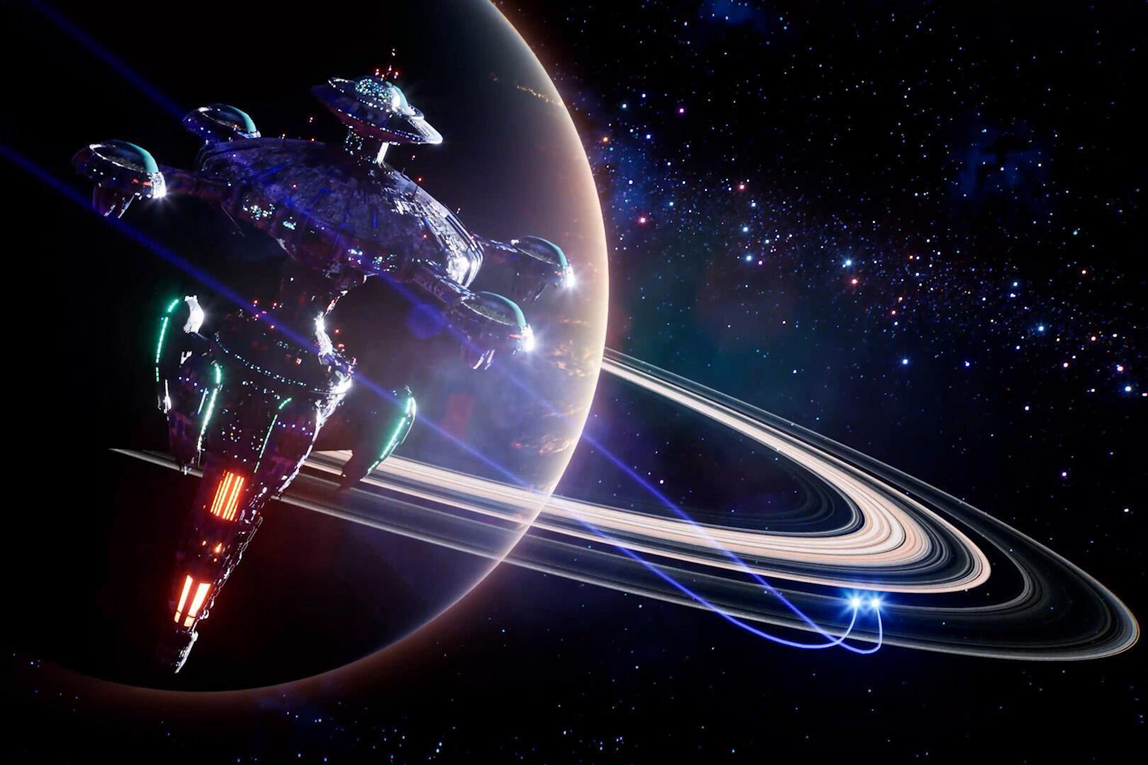 A space station from system shock.